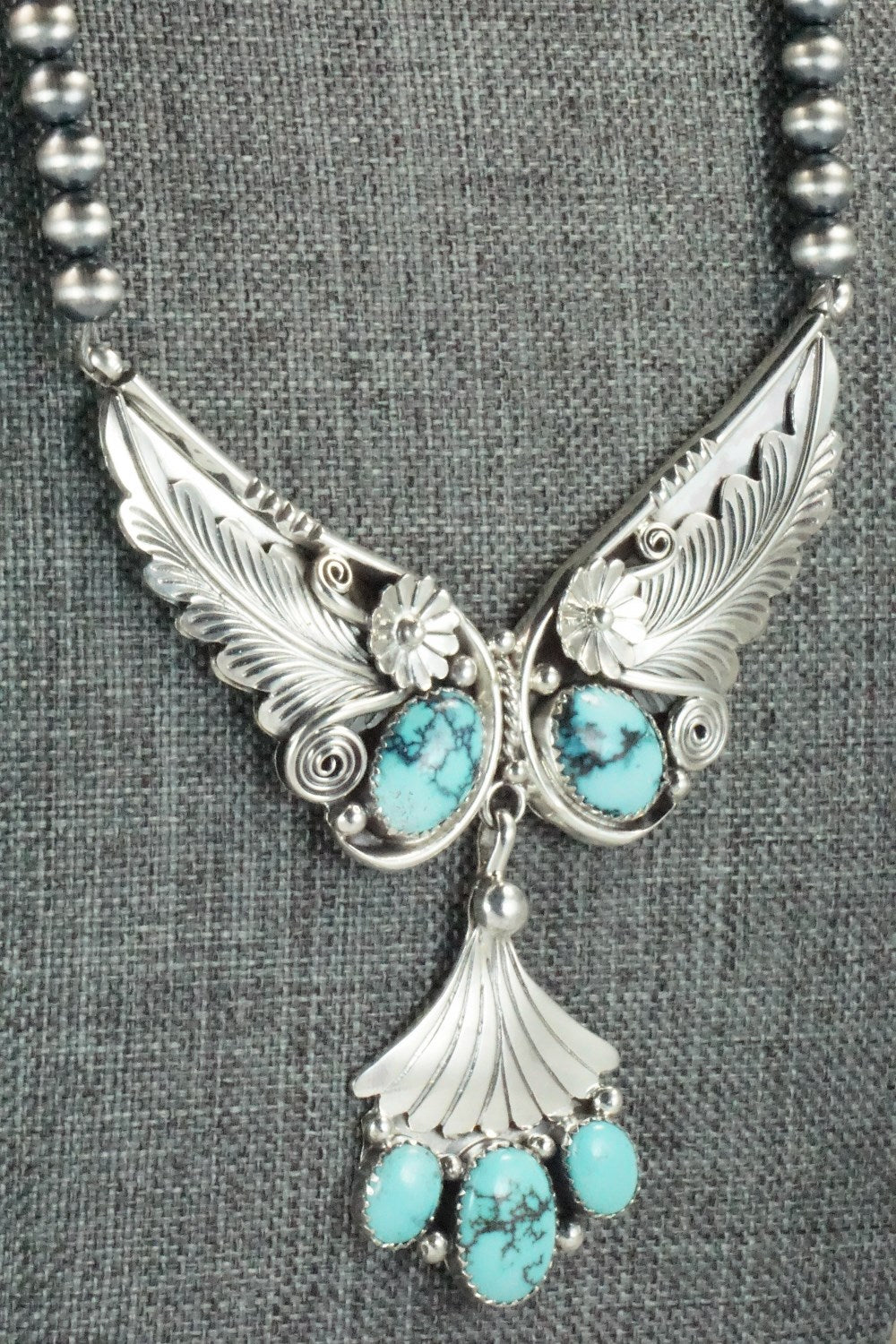 Turquoise & Sterling Silver Necklace - Henry Attakai