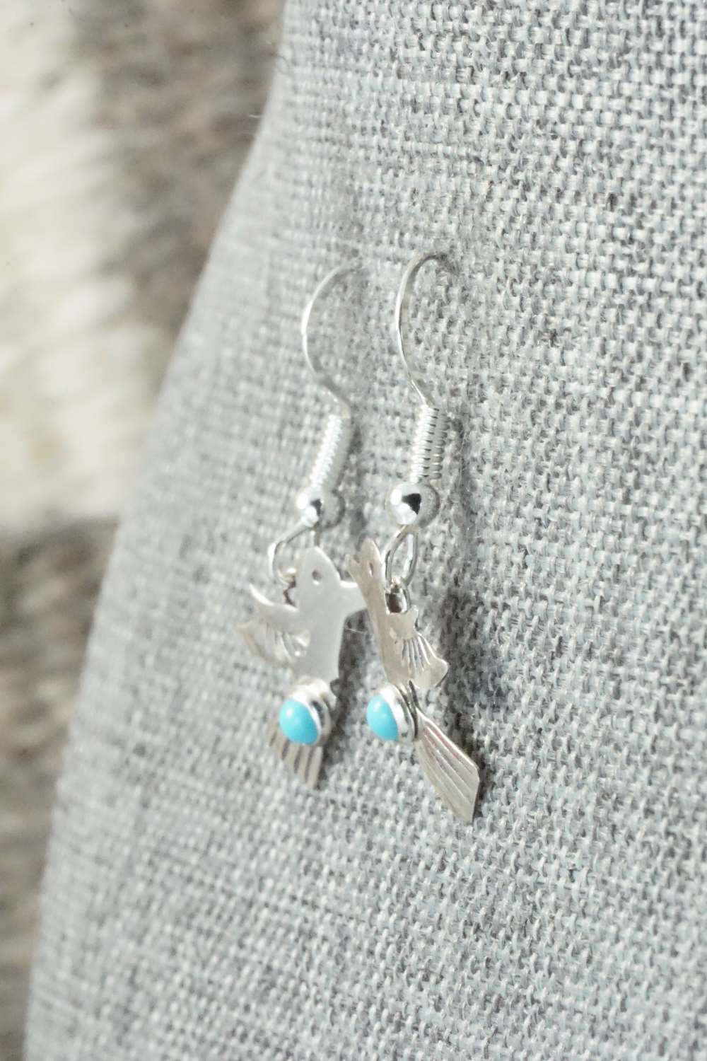Turquoise & Sterling Silver Earrings - Lucille Platero