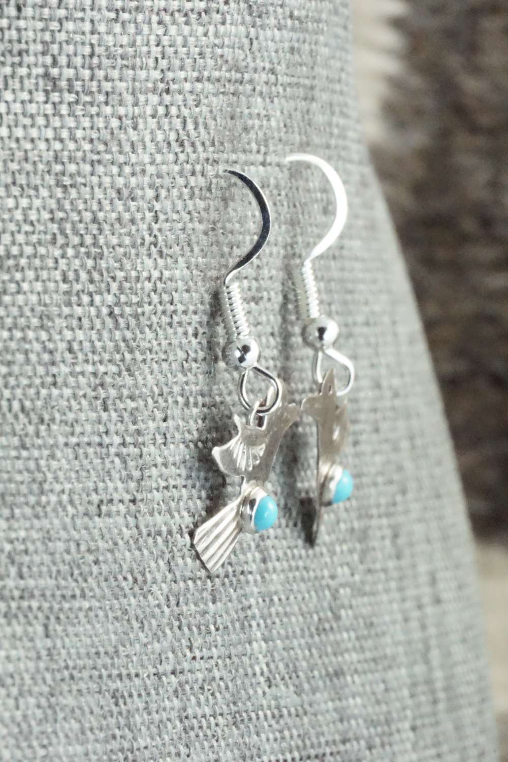 Turquoise & Sterling Silver Earrings - Lucille Platero