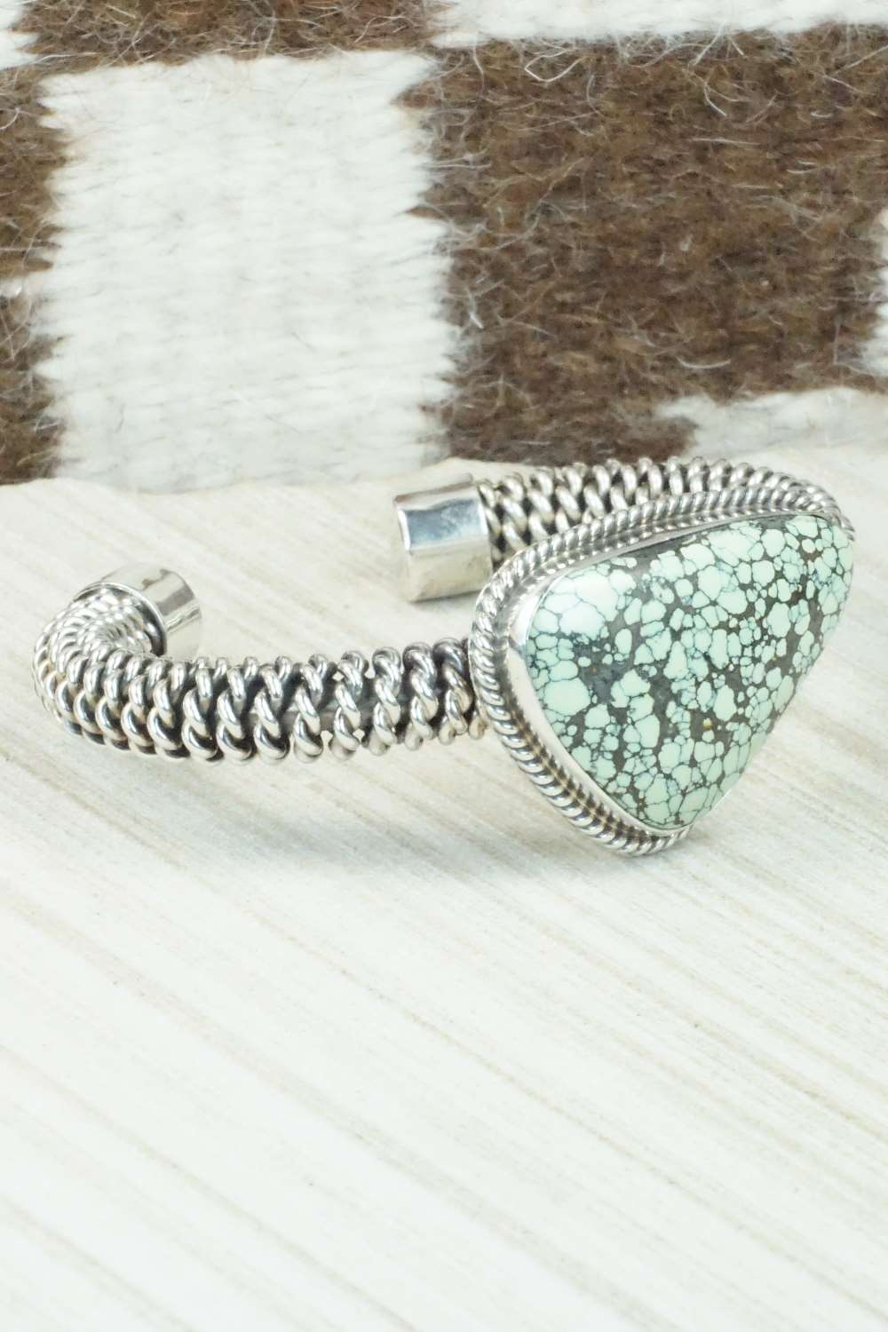 Variscite and Sterling Silver Bracelet - Raymond Delgarito