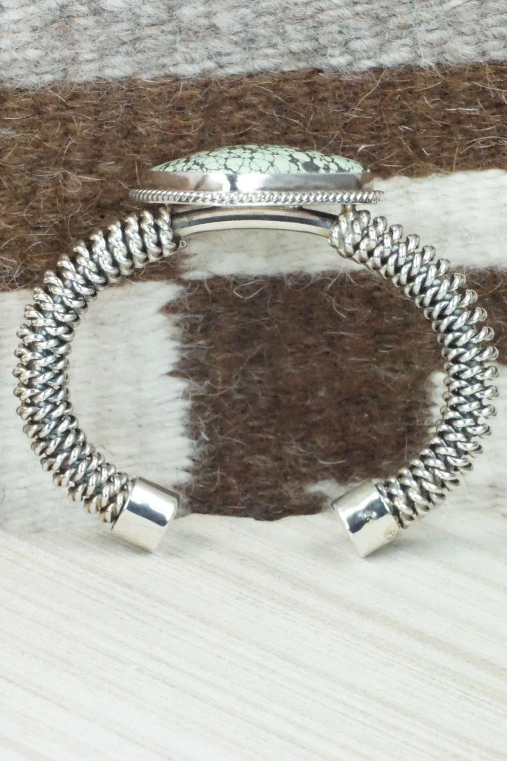 Variscite and Sterling Silver Bracelet - Raymond Delgarito