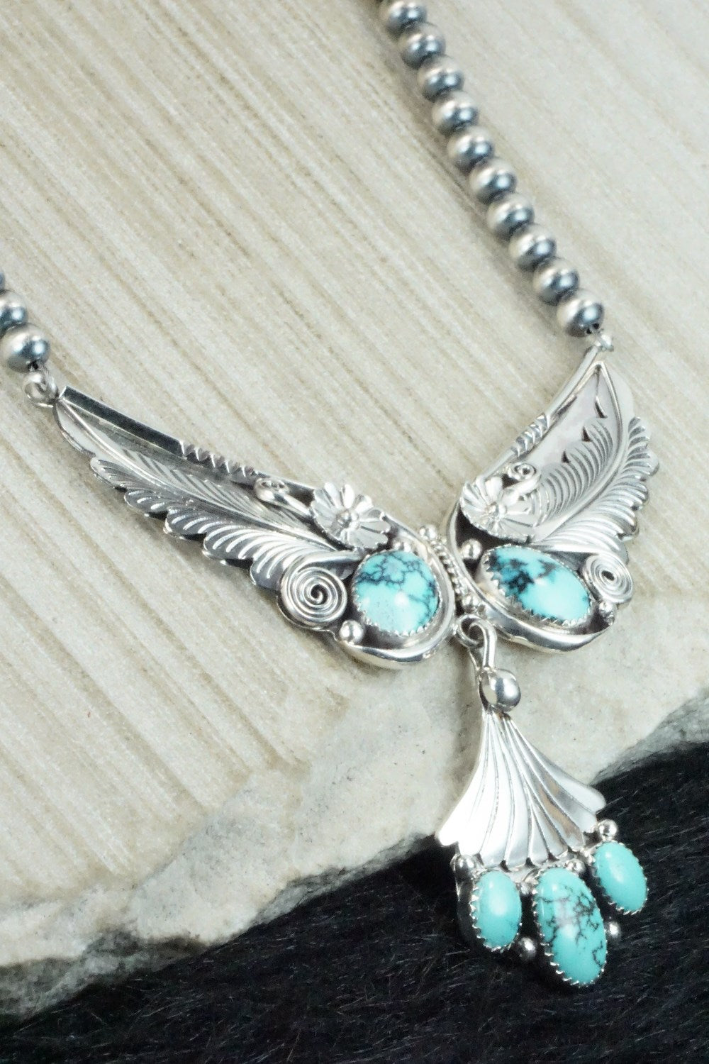 Turquoise & Sterling Silver Necklace - Henry Attakai