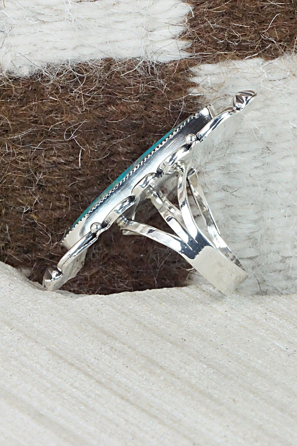 Turquoise & Sterling Silver Ring - Marie Jones - Size 8