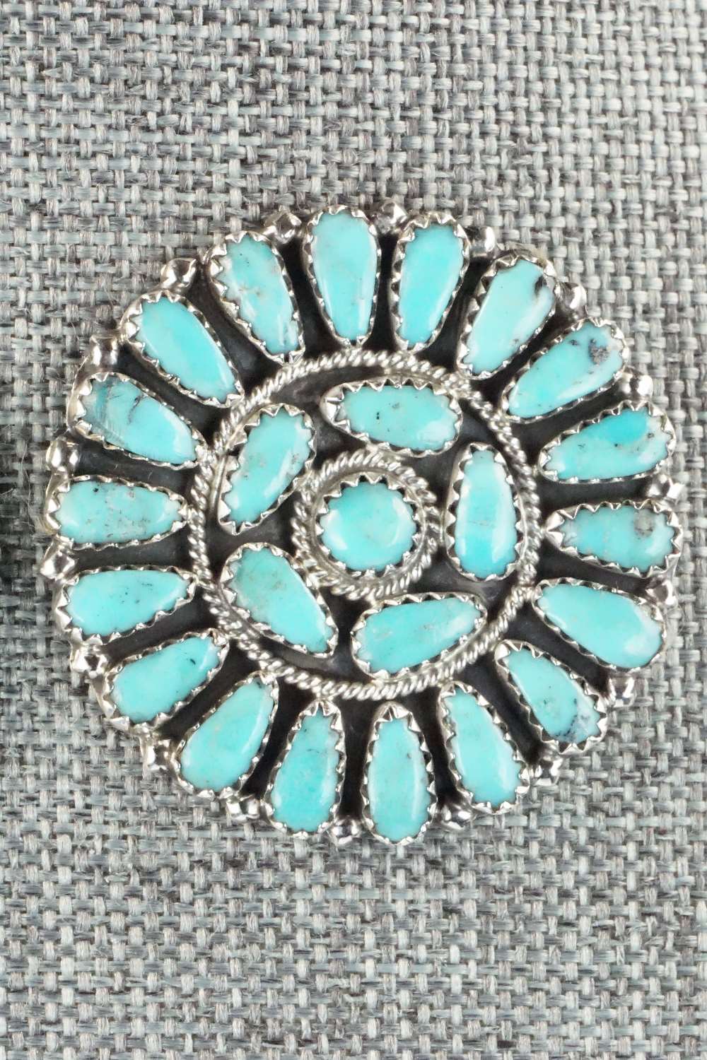 Turquoise and Sterling Silver Earrings - Zeita Begay