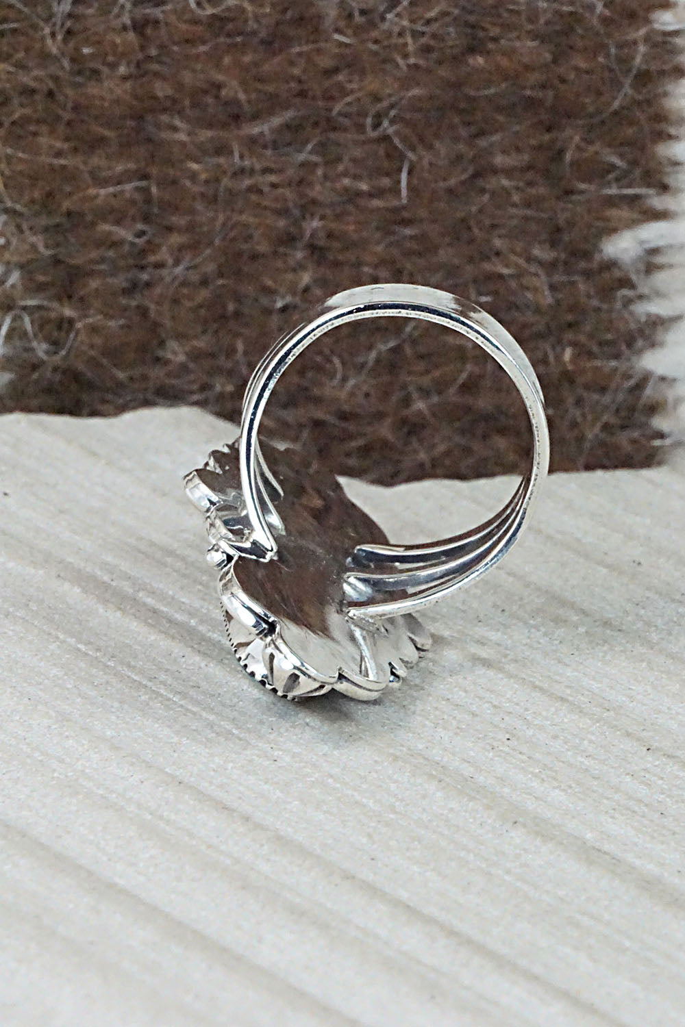 Turquoise & Sterling Silver Ring - Marie Jones - Size 8
