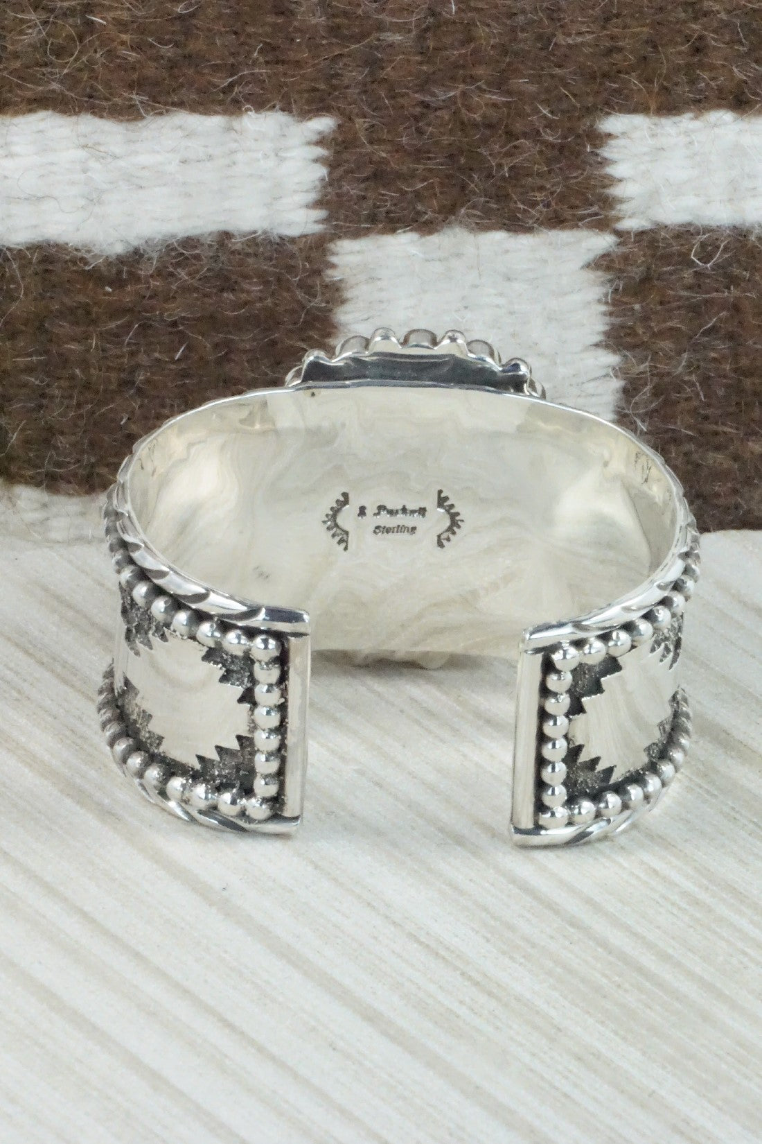 White Buffalo, Spiny Oyster & Sterling Silver Bracelet - Sandra Parkett