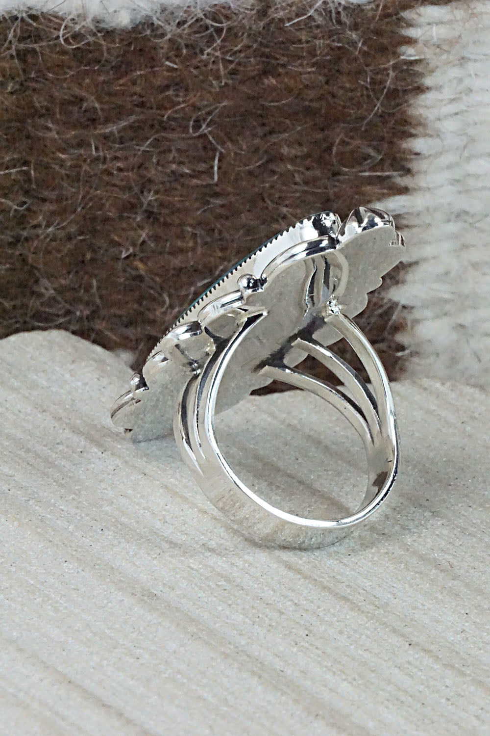 Turquoise & Sterling Silver Ring - Marie Jones - Size 8