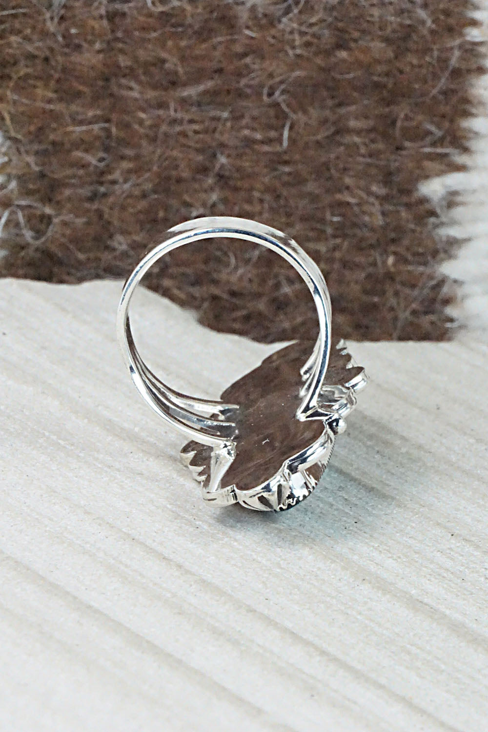 Turquoise & Sterling Silver Ring - Marie Jones - Size 8