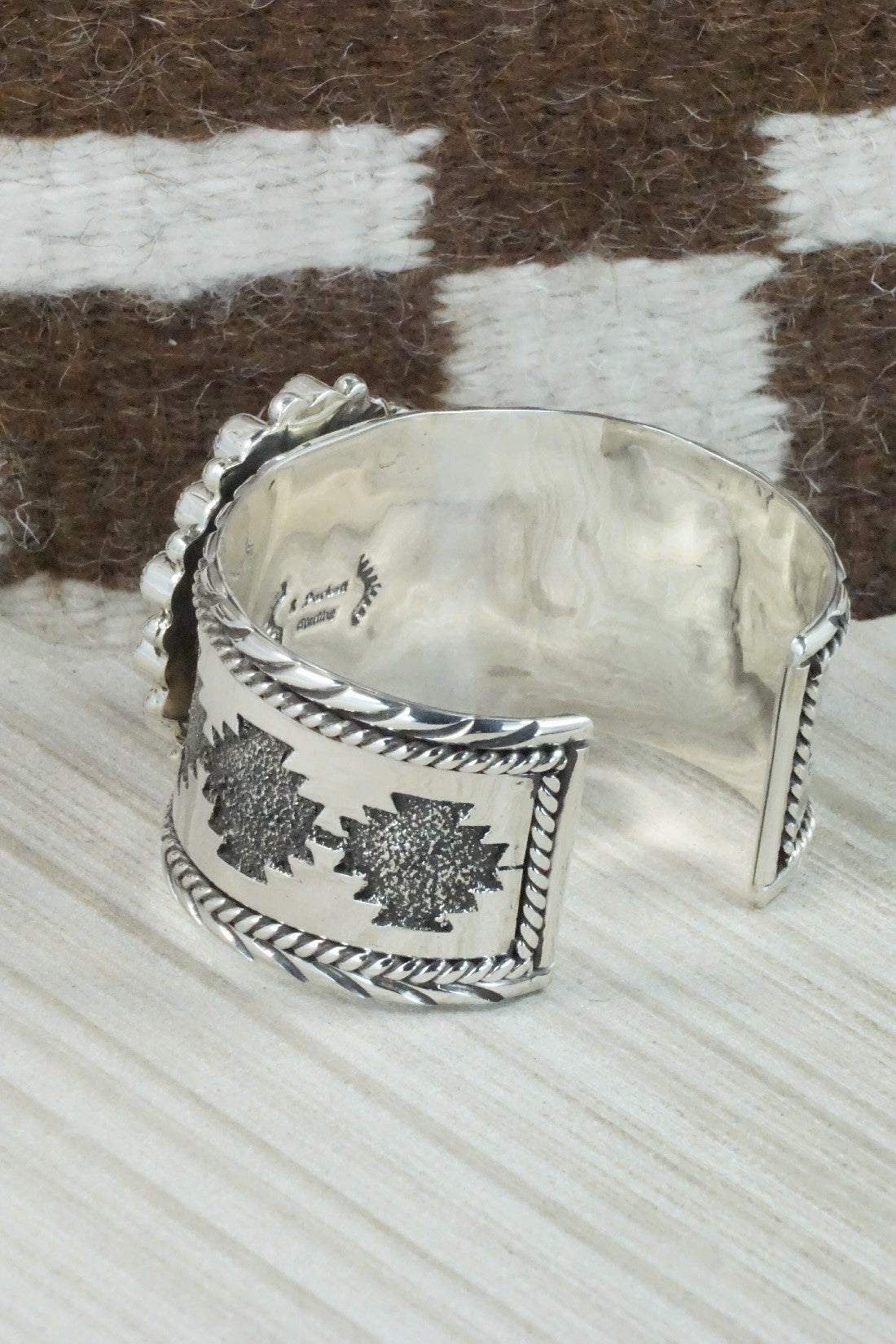 Charoite, Spiny Oyster & Sterling Silver Bracelet - Sandra Parkett