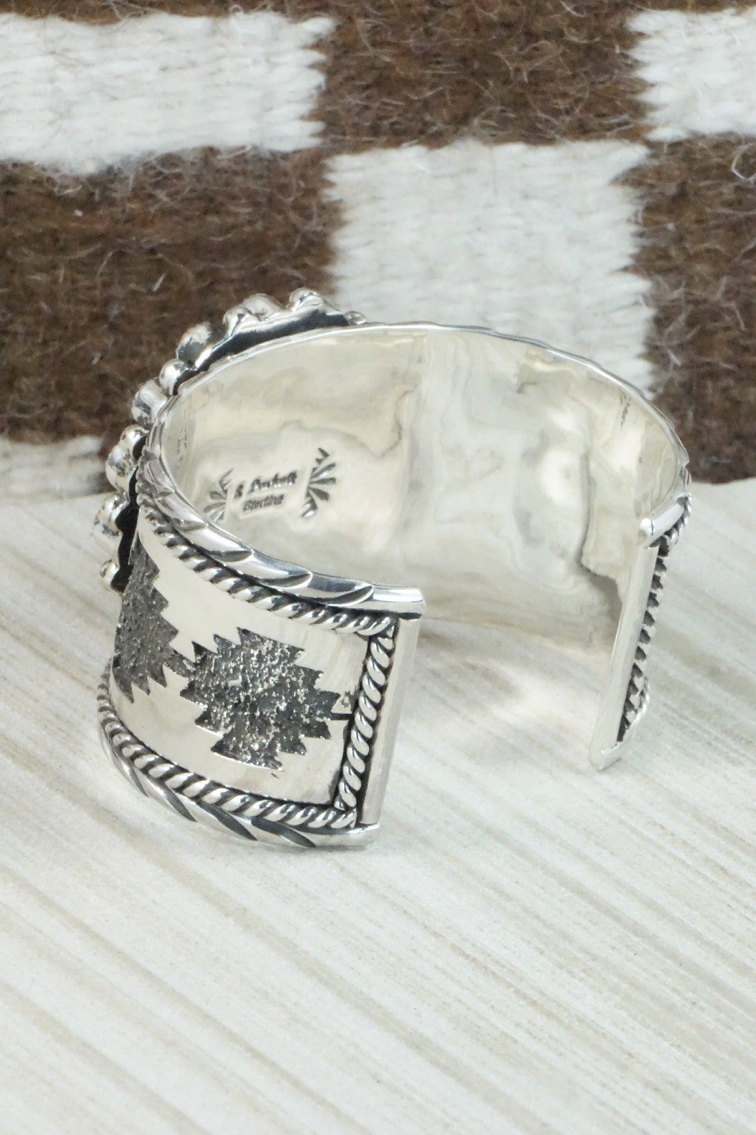 Charoite, Spiny Oyster & Sterling Silver Bracelet - Sandra Parkett
