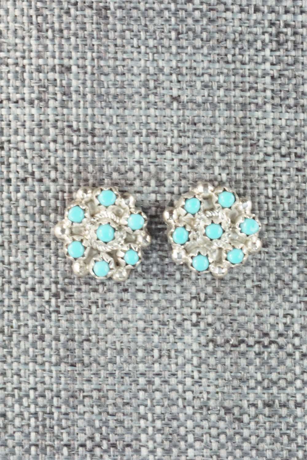 Turquoise & Sterling Silver Earrings - Berna Nakatewa