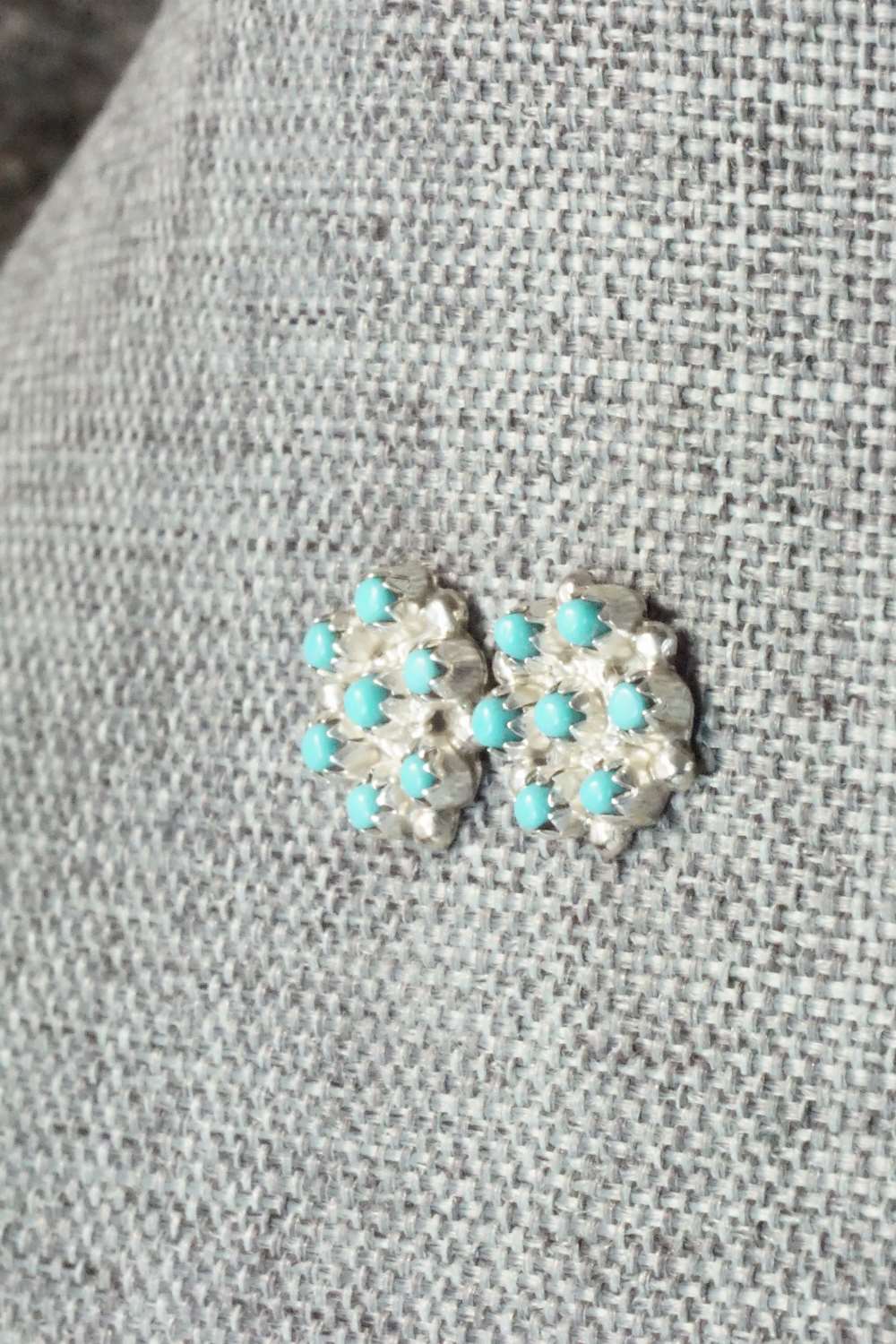 Turquoise & Sterling Silver Earrings - Berna Nakatewa