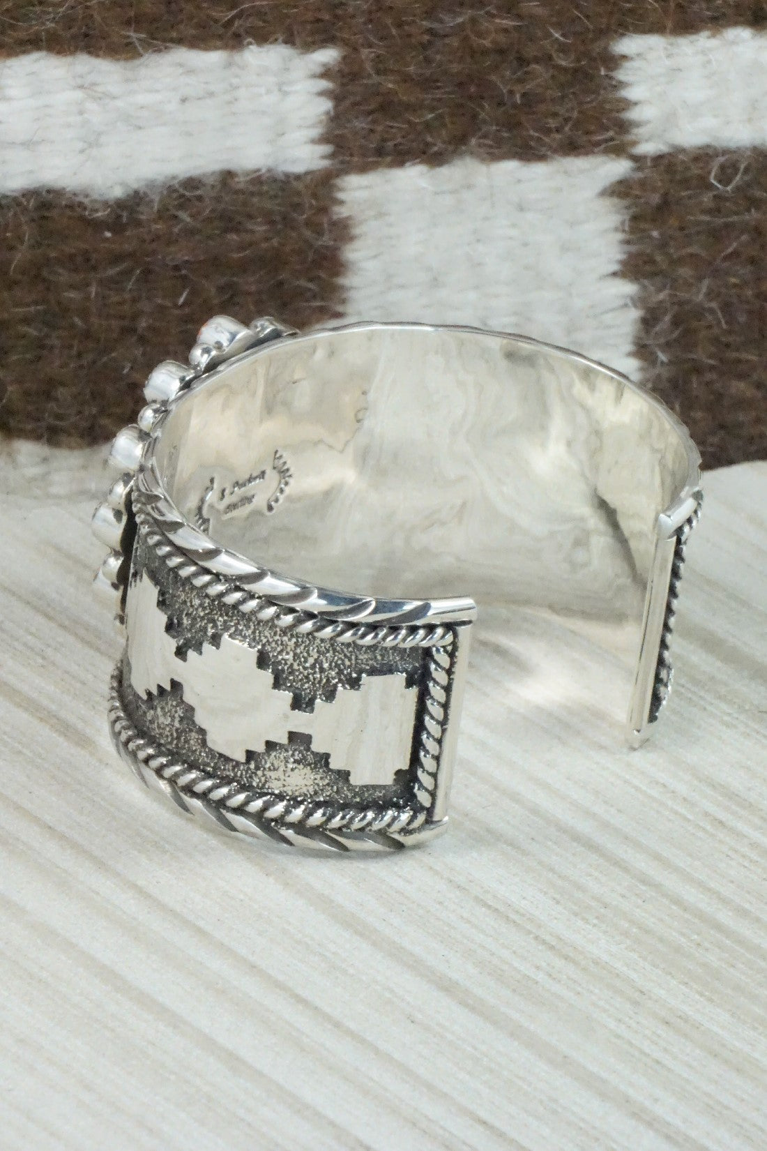 Spiny Oyster & Sterling Silver Bracelet - Sandra Parkett