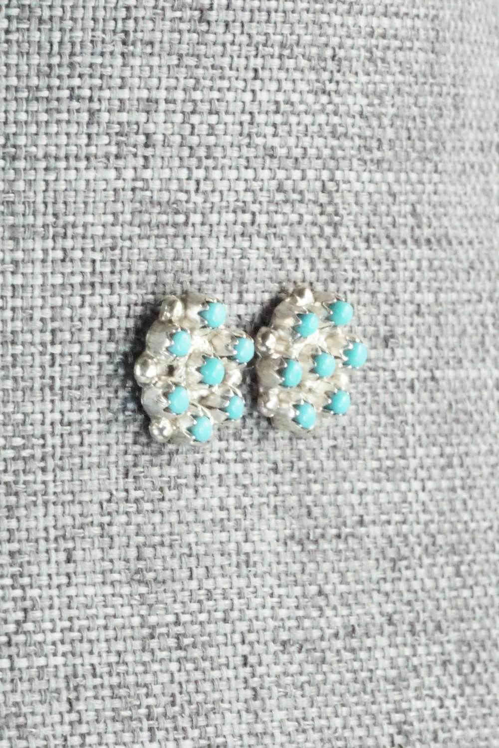 Turquoise & Sterling Silver Earrings - Berna Nakatewa