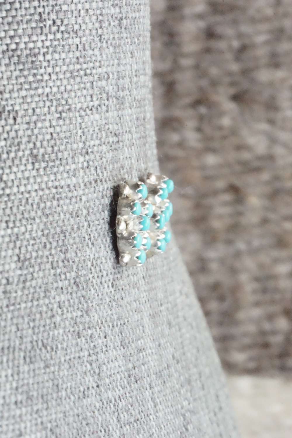 Turquoise & Sterling Silver Earrings - Berna Nakatewa