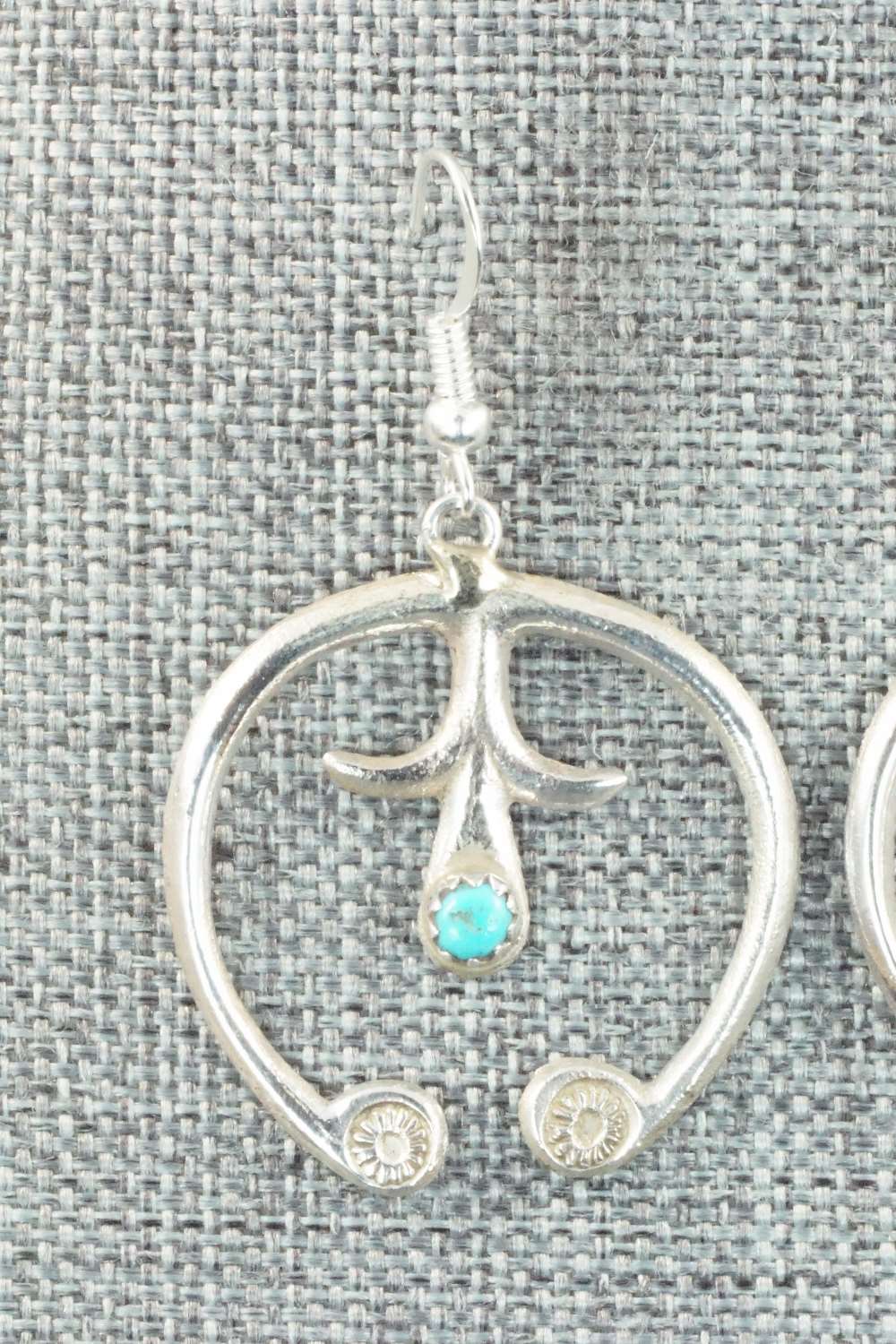 Turquoise and Sterling Silver Earrings - Lorriane Chee