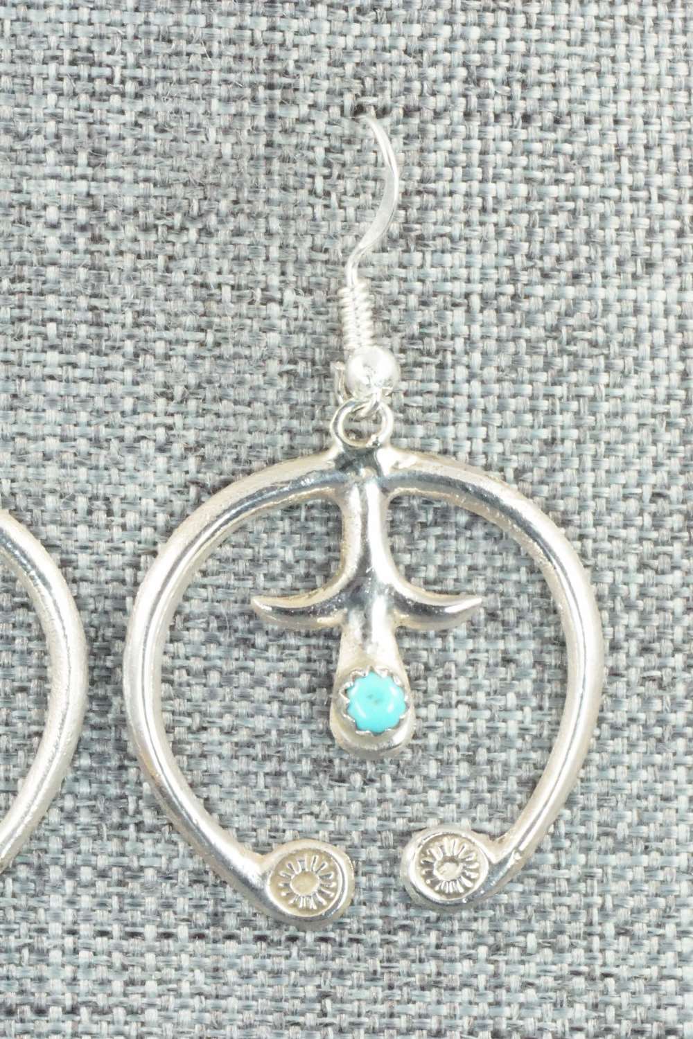 Turquoise and Sterling Silver Earrings - Lorriane Chee
