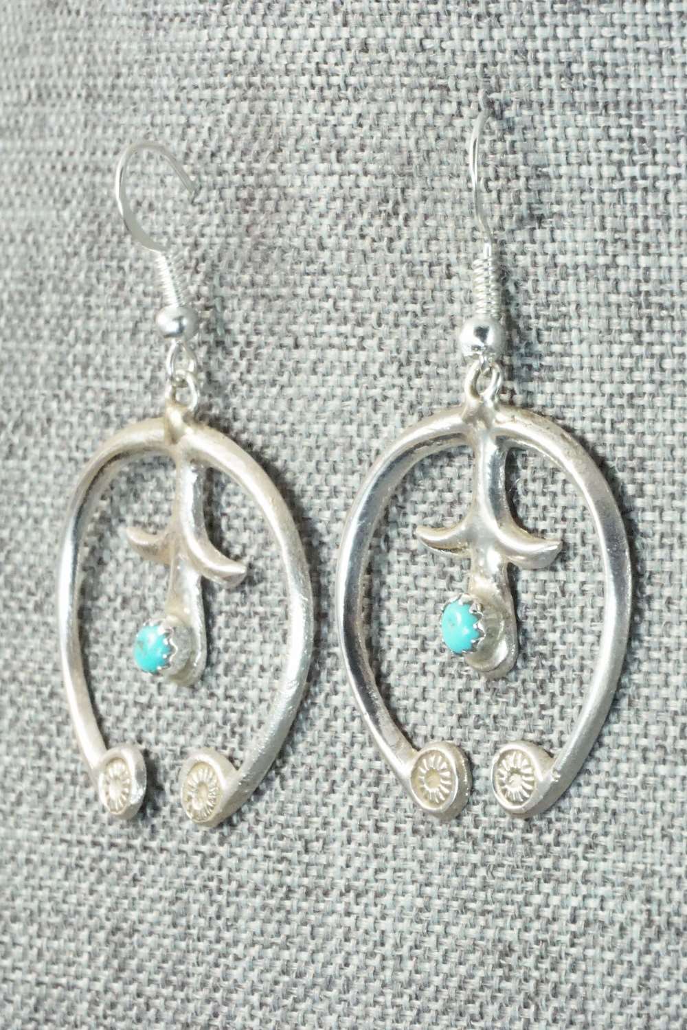 Turquoise and Sterling Silver Earrings - Lorriane Chee