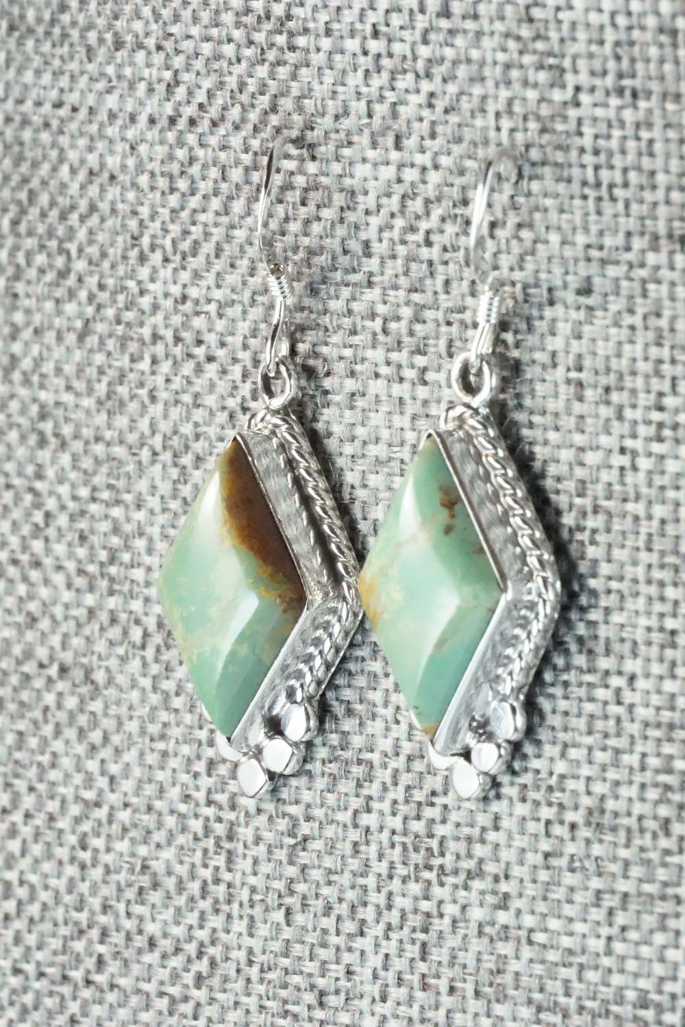 Turquoise & Sterling Silver Earrings - Gary Shorty