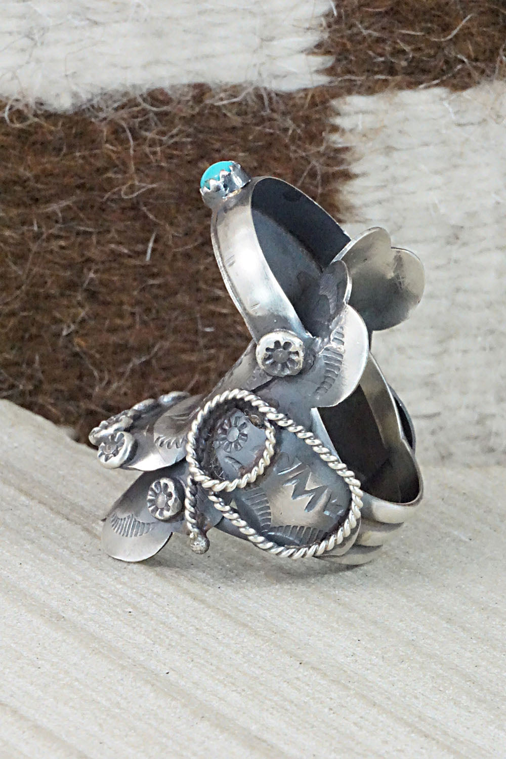 Turquoise and Sterling Silver Ring - Tim Yazzie - Size 10