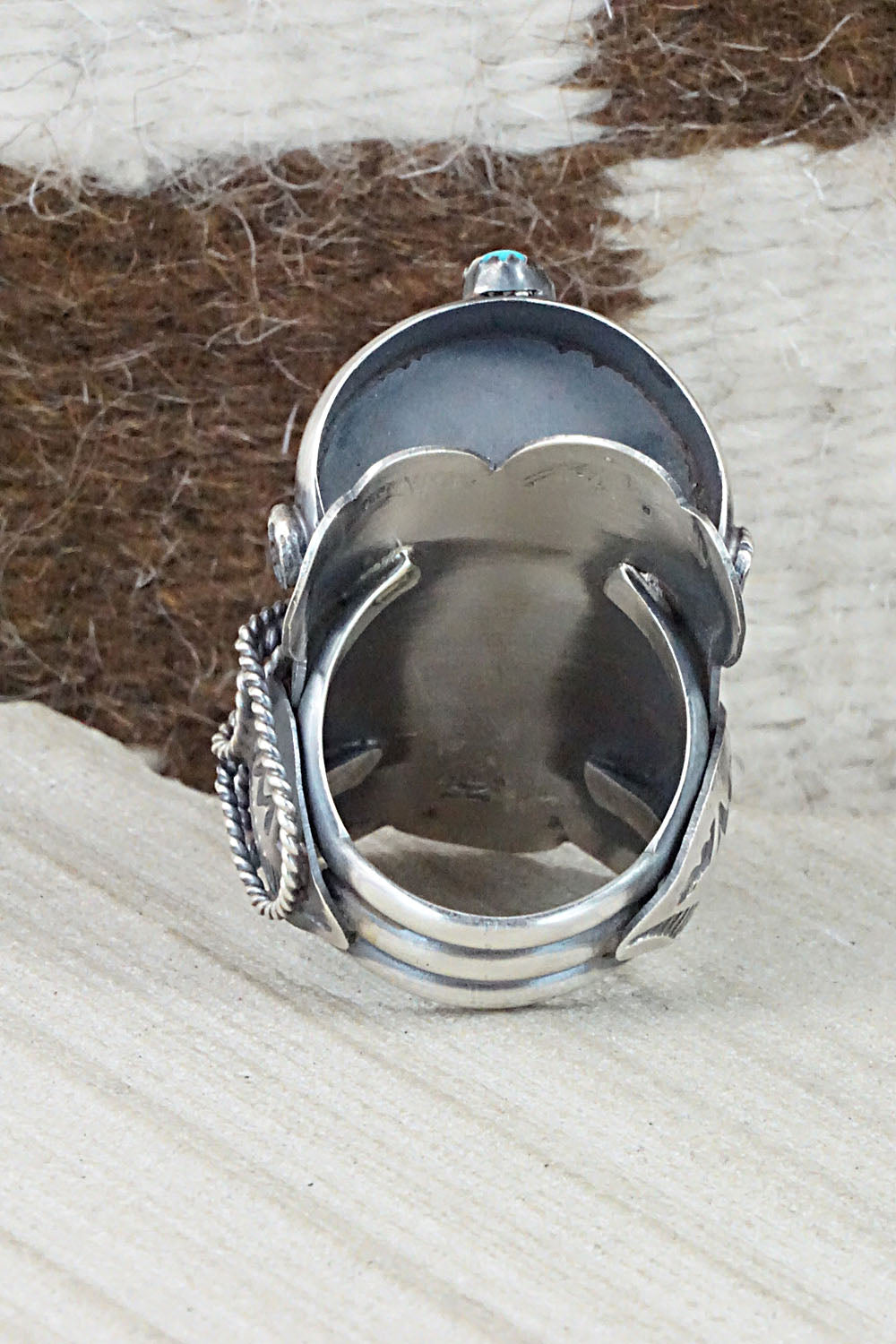 Turquoise and Sterling Silver Ring - Tim Yazzie - Size 10