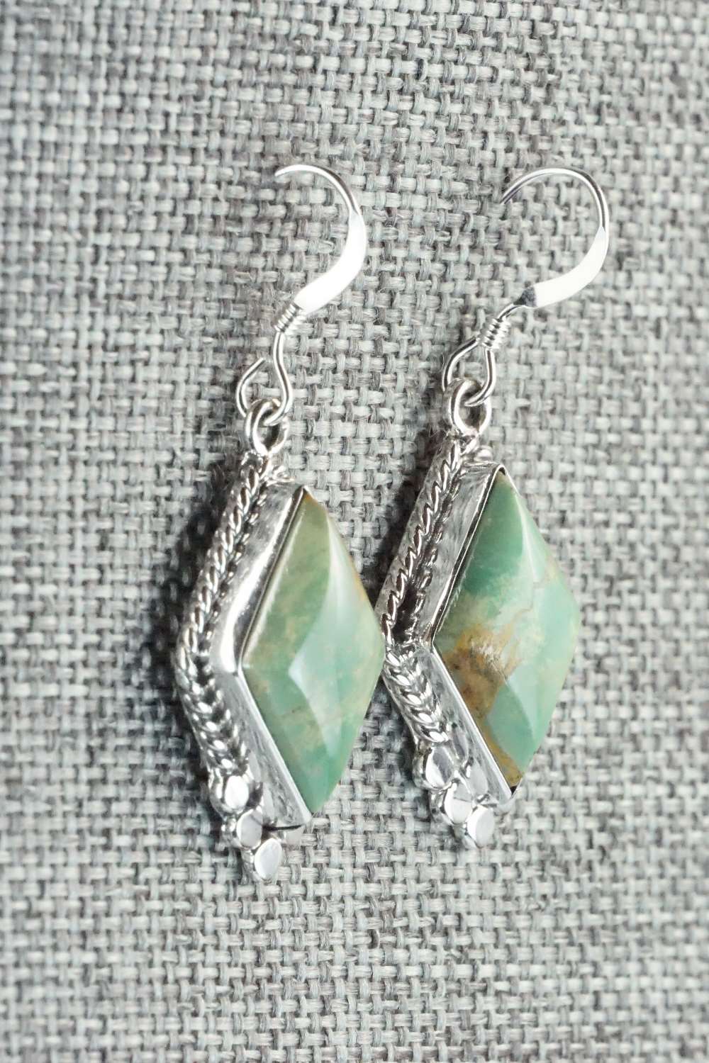 Turquoise & Sterling Silver Earrings - Gary Shorty