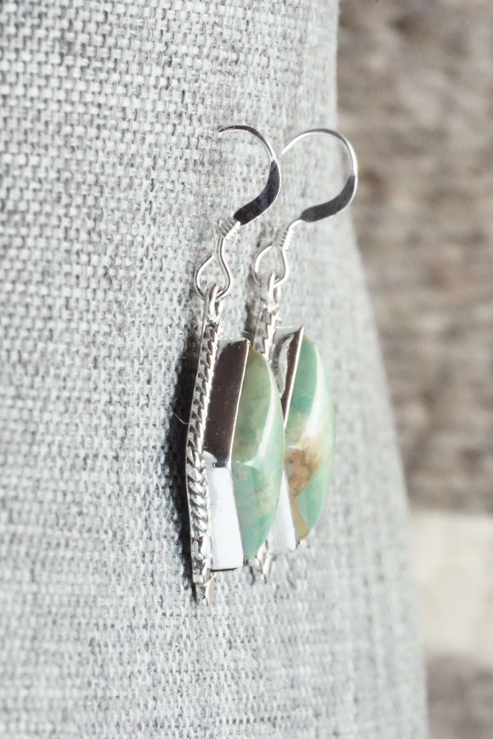Turquoise & Sterling Silver Earrings - Gary Shorty