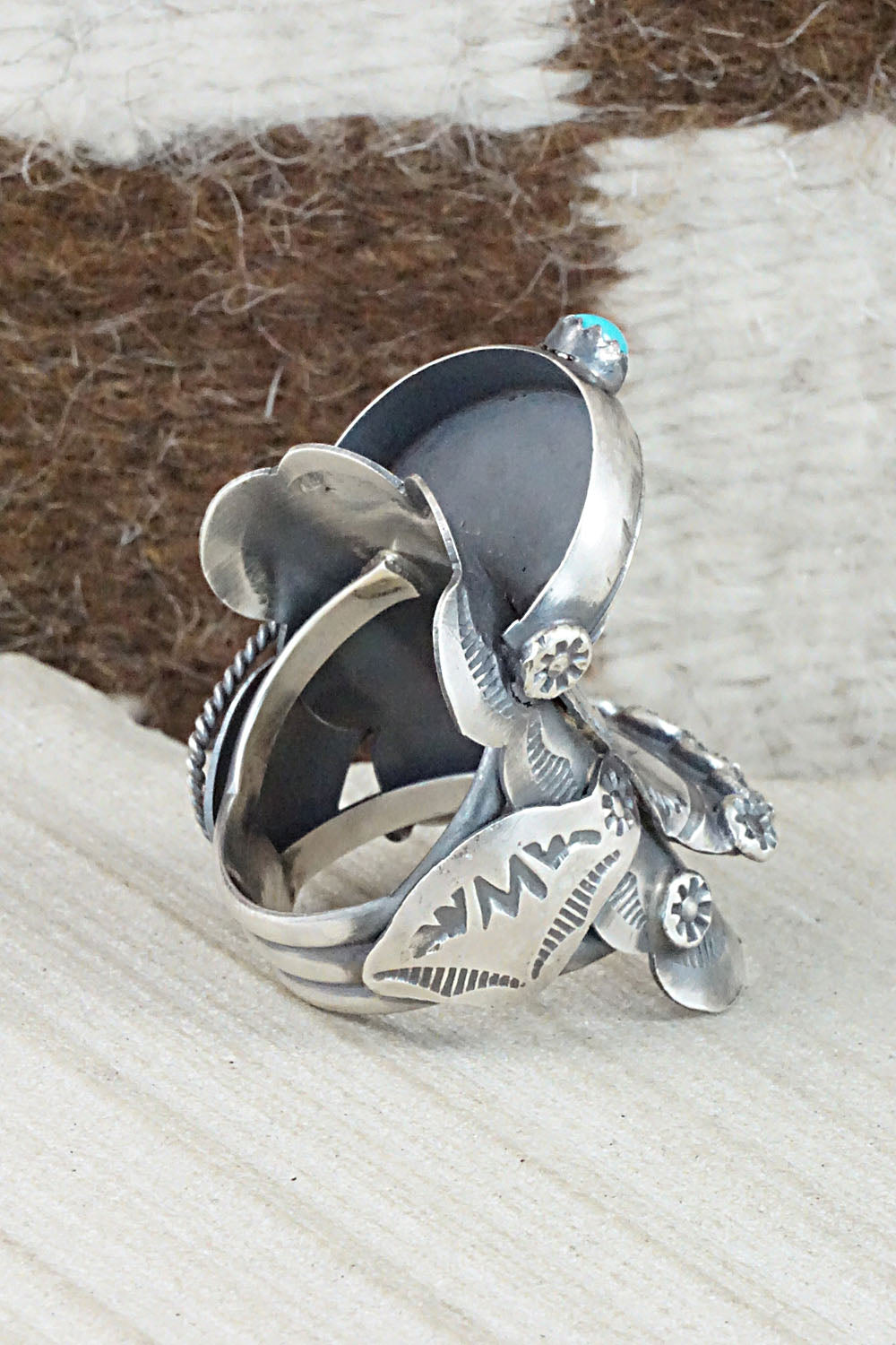 Turquoise and Sterling Silver Ring - Tim Yazzie - Size 10