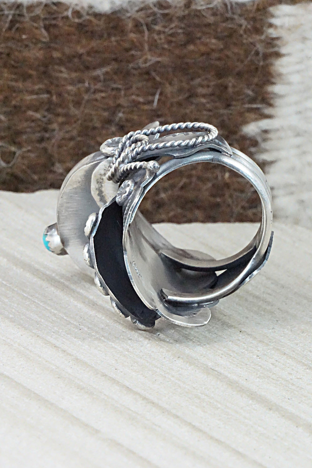 Turquoise and Sterling Silver Ring - Tim Yazzie - Size 10