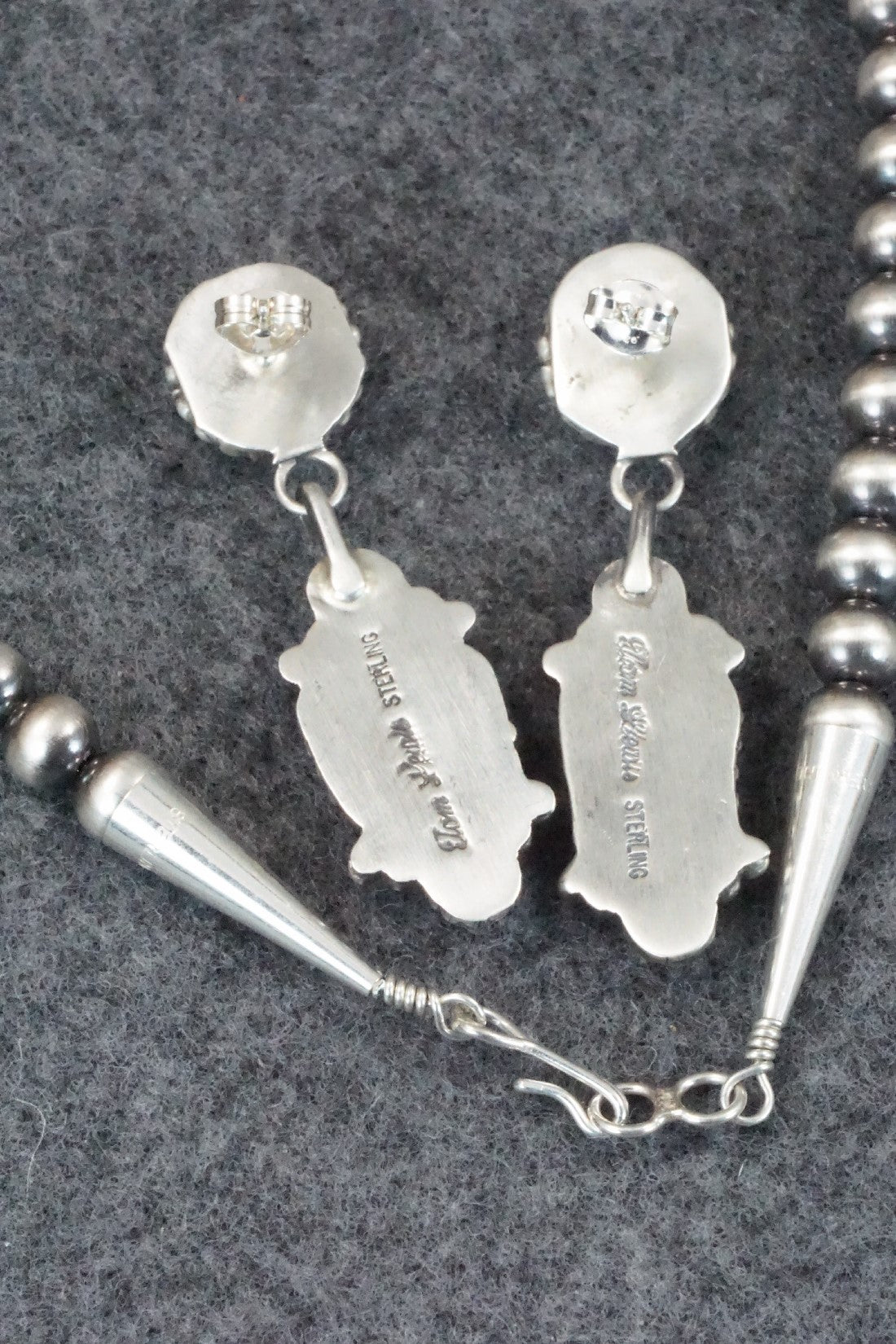 Turquoise, Coral & Sterling Silver Squash Blossom Set - Tom Lewis