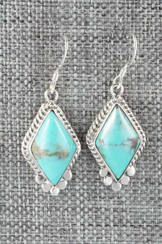 Turquoise & Sterling Silver Earrings - Gary Shorty