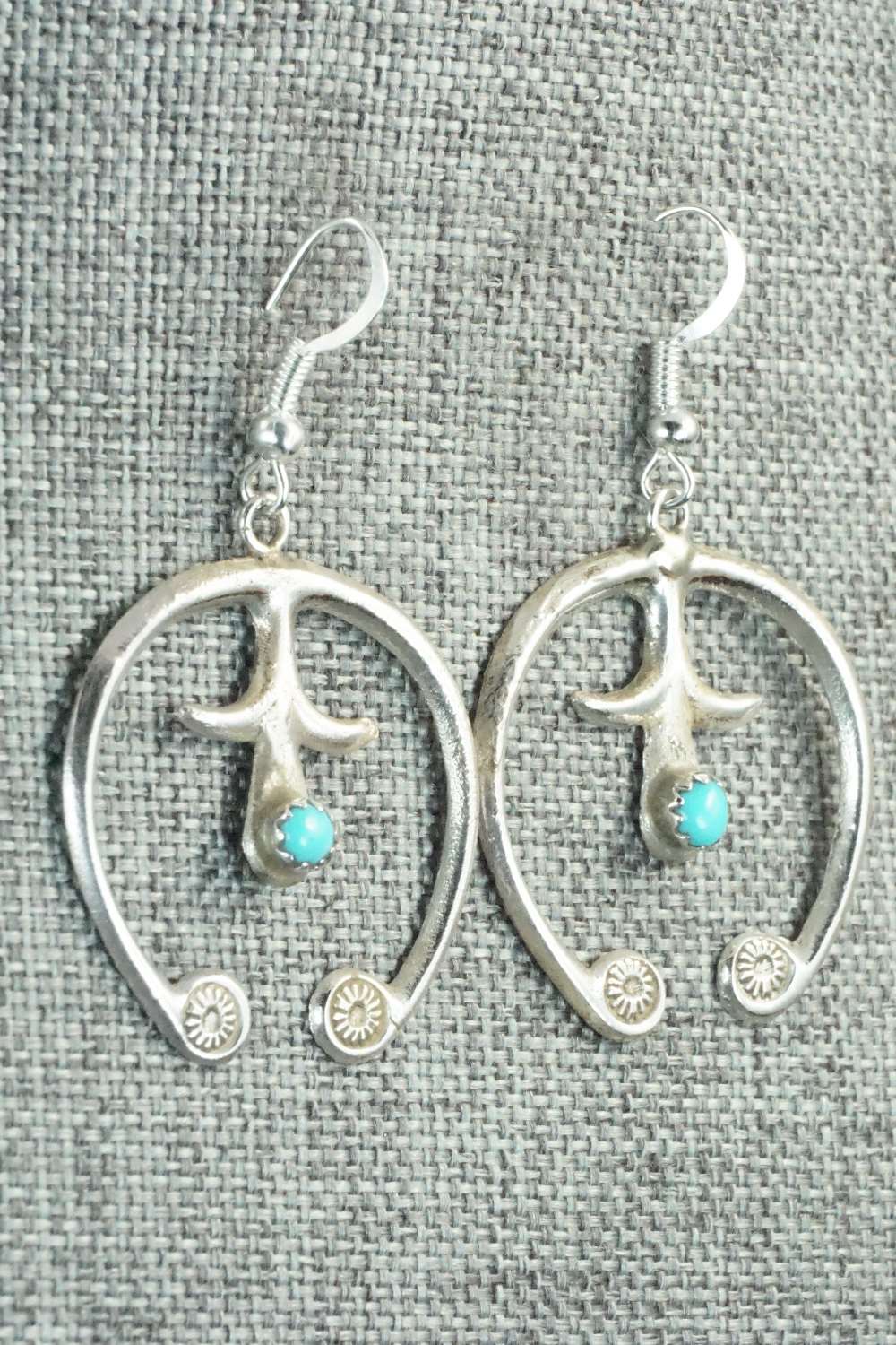 Turquoise and Sterling Silver Earrings - Lorriane Chee