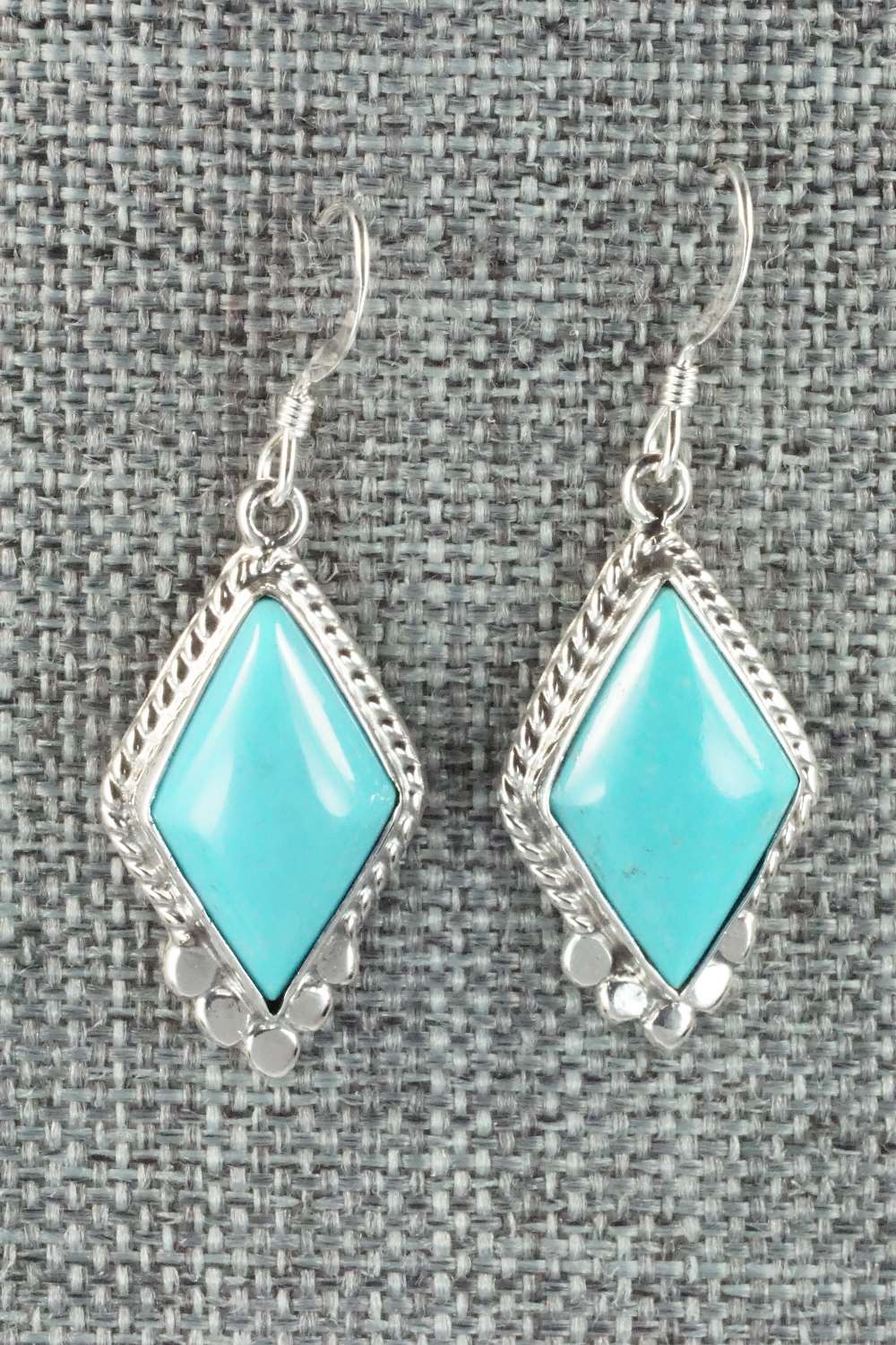 Turquoise & Sterling Silver Earrings - Gary Shorty