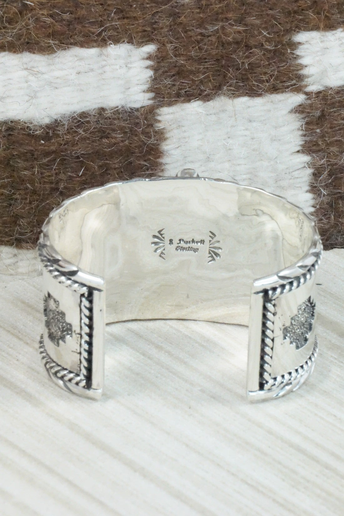 Turquoise, Spiny Oyster & Sterling Silver Bracelet - Sandra Parkett