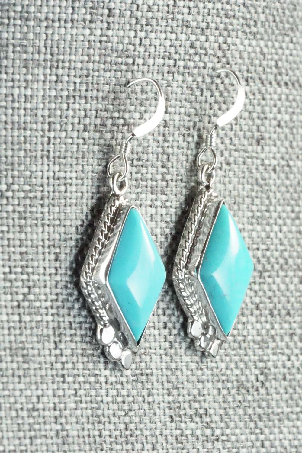 Turquoise & Sterling Silver Earrings - Gary Shorty