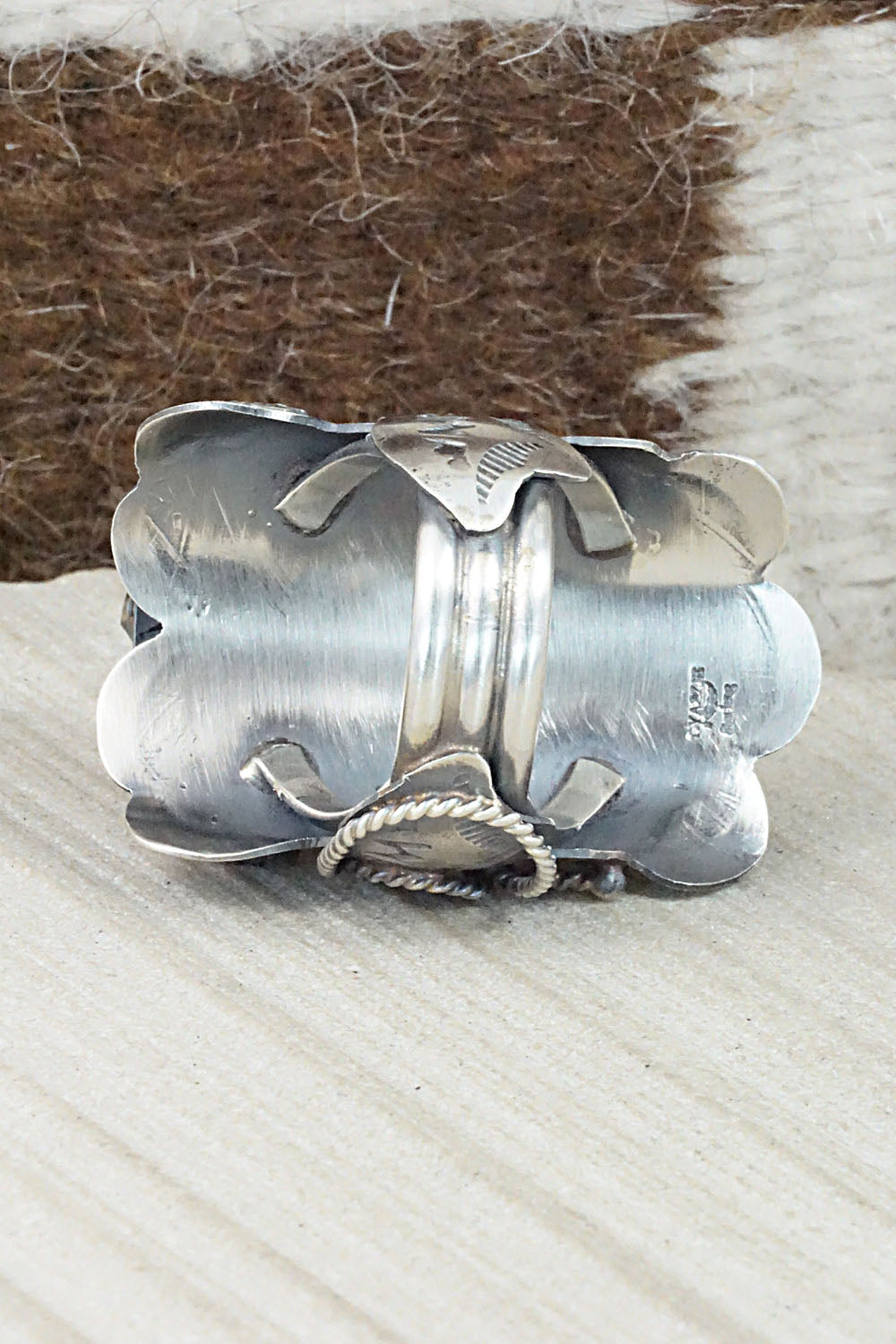 Turquoise and Sterling Silver Ring - Tim Yazzie - Size 9.25
