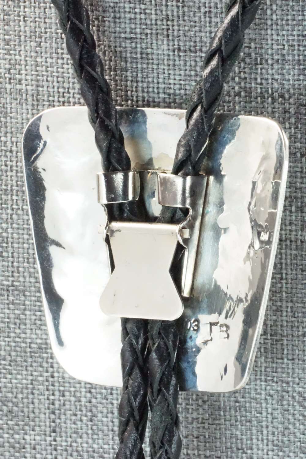 Multi Stone & Sterling Silver Inlay Bolo Tie and Buckle - Jane Becenti