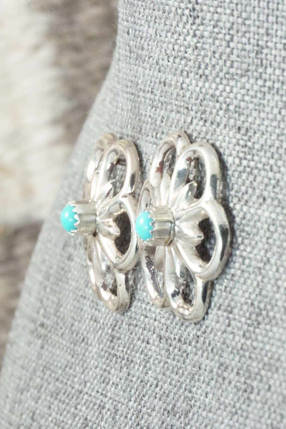 Turquoise & Sterling Silver Earrings - Annabelle Lantana
