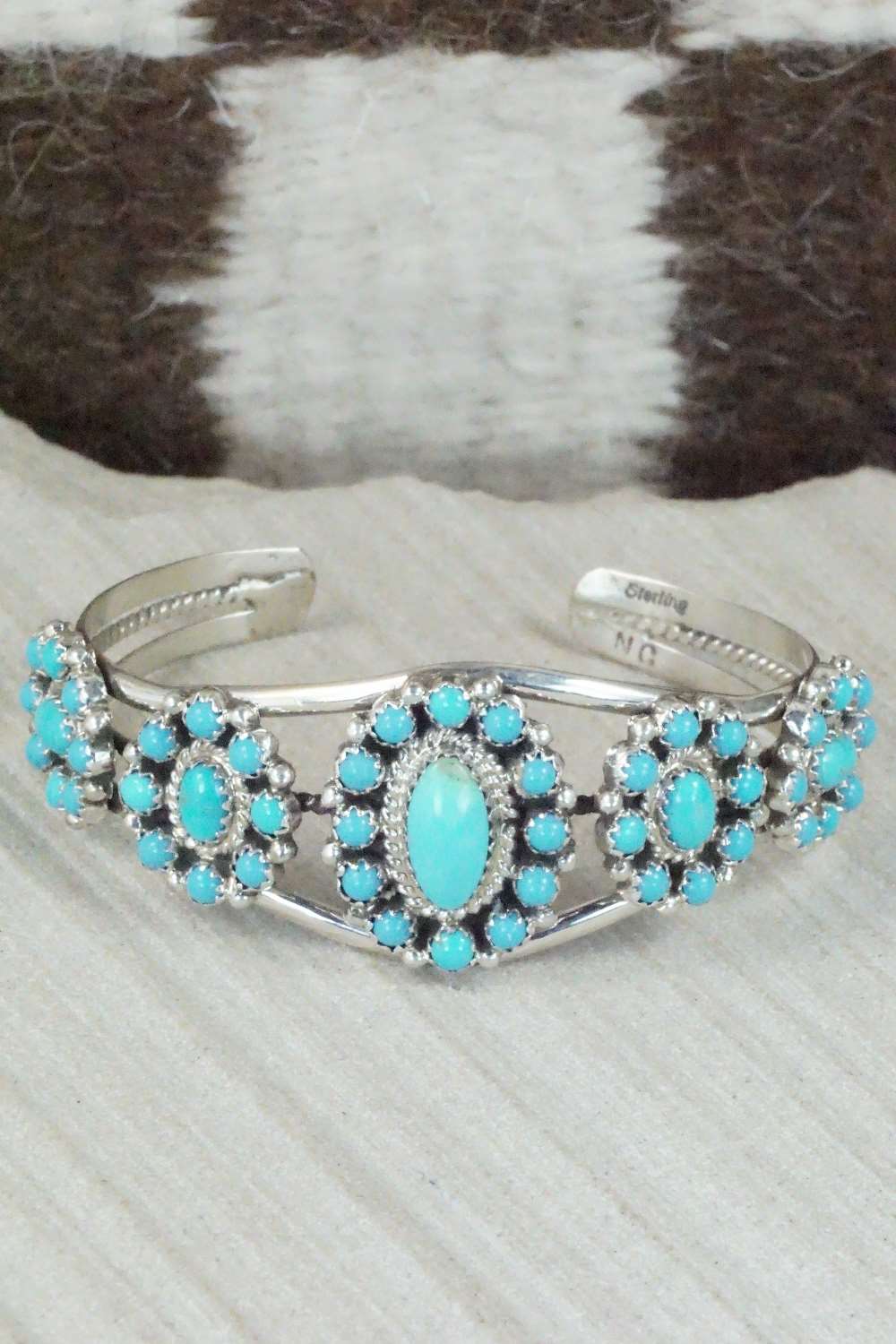 Turquoise & Sterling Silver Bracelet - Nathaniel Curley