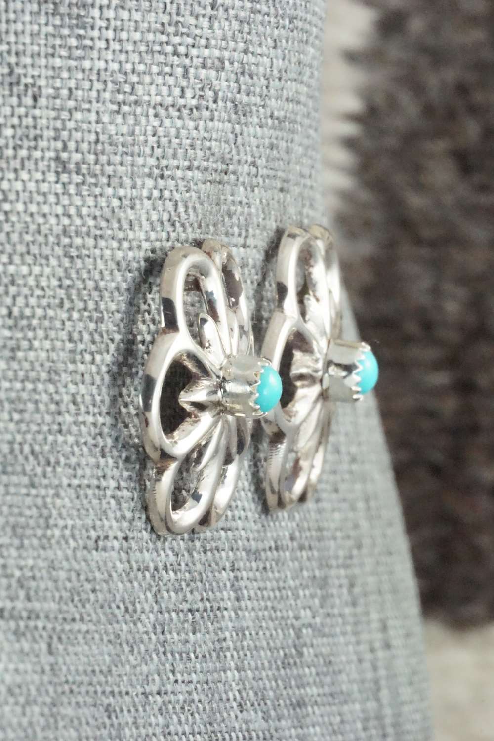 Turquoise & Sterling Silver Earrings - Annabelle Lantana
