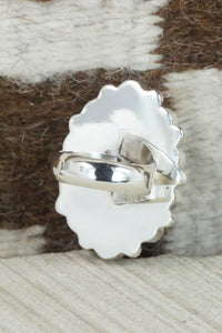 Spiny Oyster & Sterling Silver Ring - Sandra Parkett - Size 9 (Adj.)