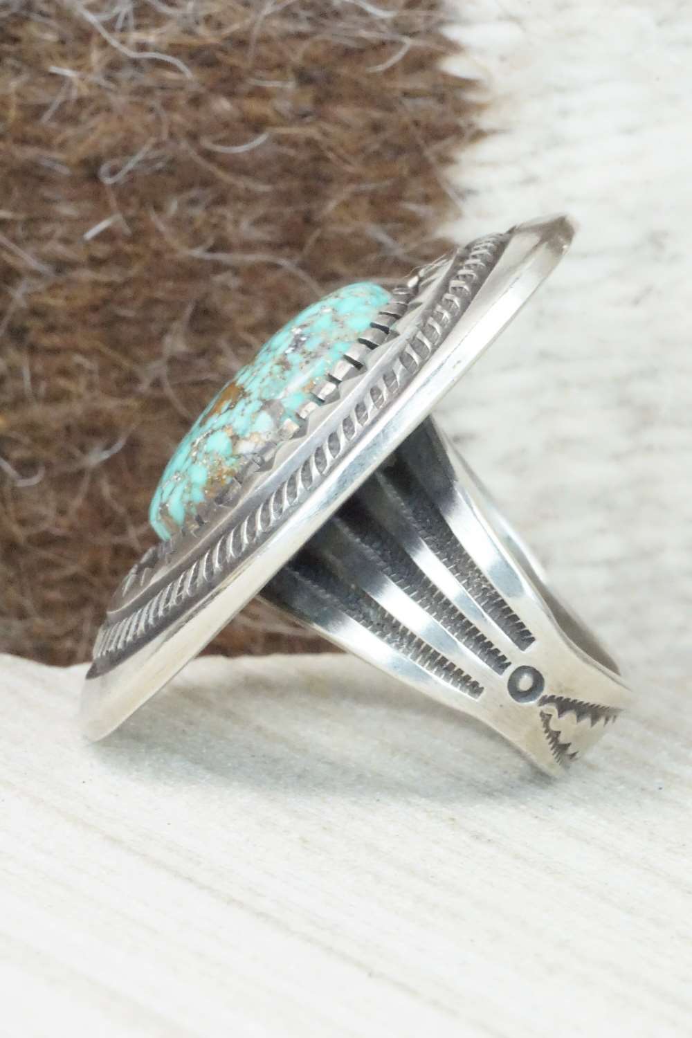 Turquoise & Sterling Silver Ring - Calvin Martinez - 8