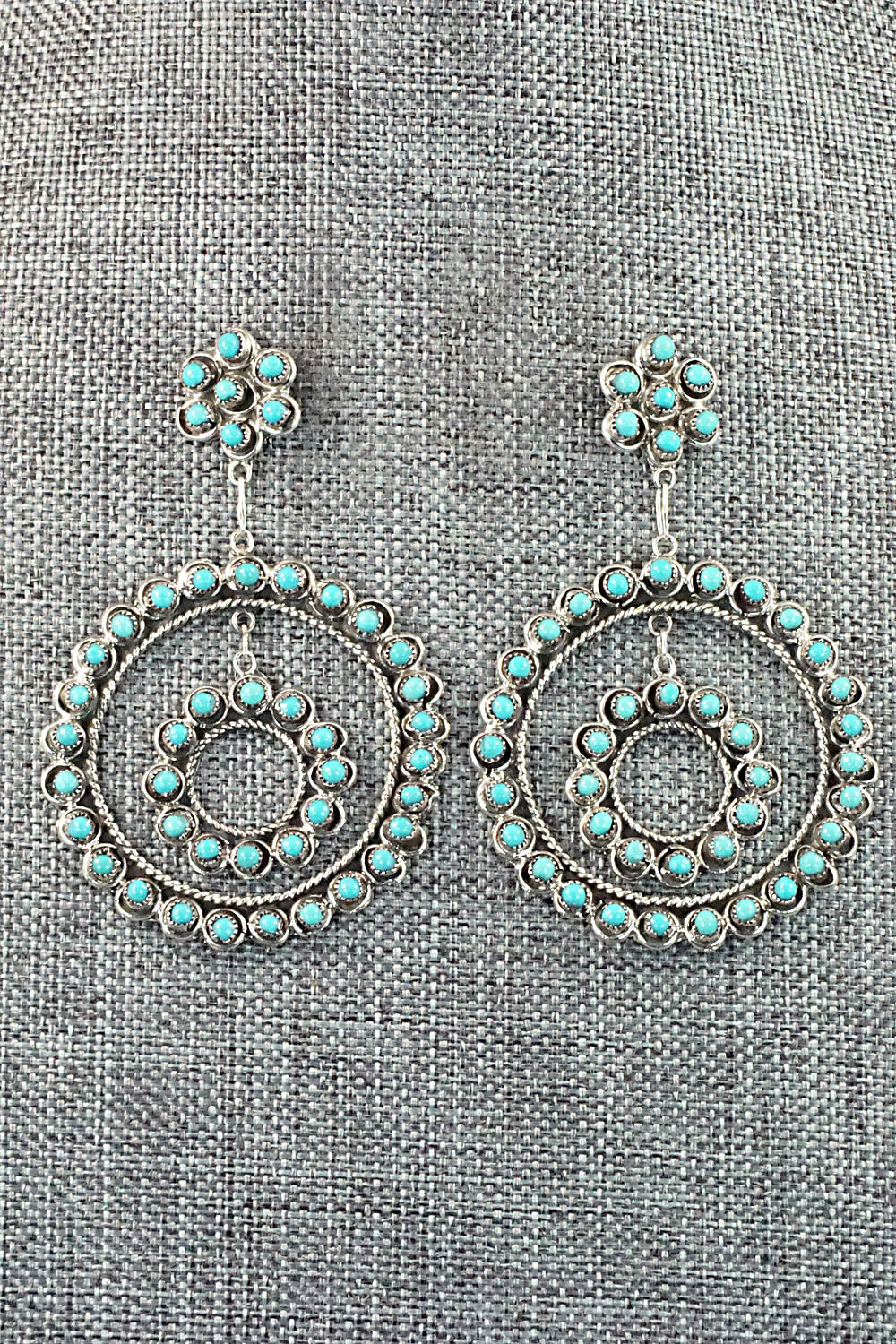 Turquoise & Sterling Silver Pendant and Earrings Set - Waylon Johnson