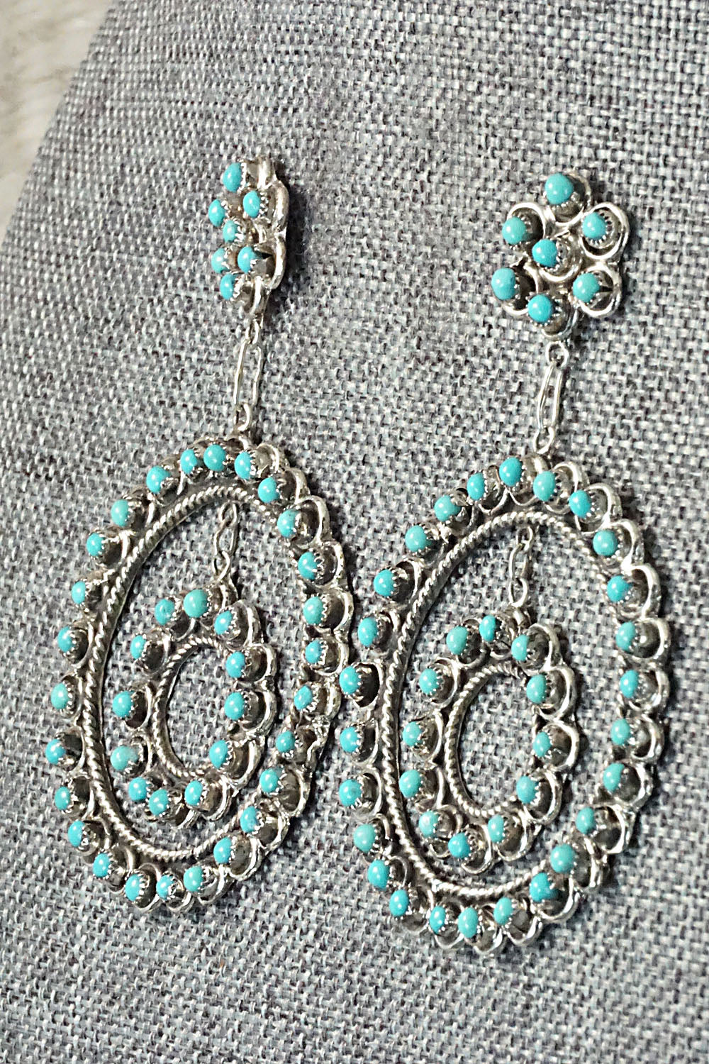 Turquoise & Sterling Silver Pendant and Earrings Set - Waylon Johnson