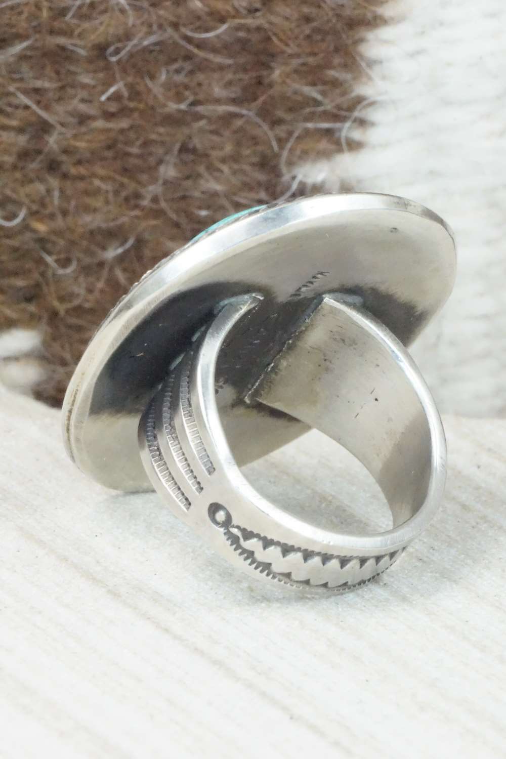 Turquoise & Sterling Silver Ring - Calvin Martinez - 8