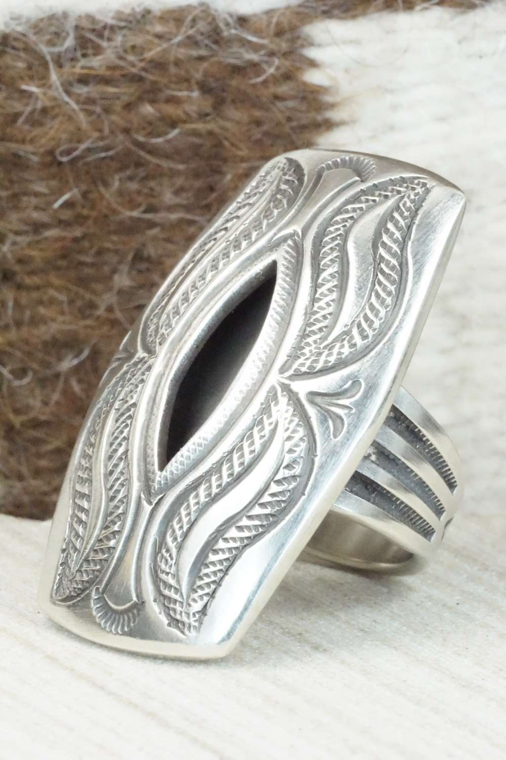 Sterling Silver Ring - Calvin Martinez - Size 8.5