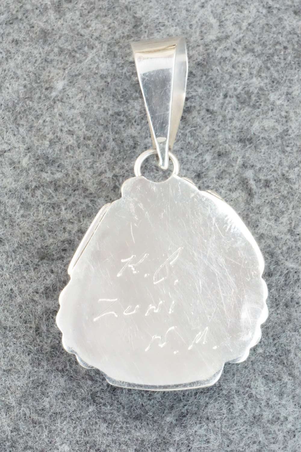 Turquoise and Sterling Silver Pendant - Kenny Calavaza