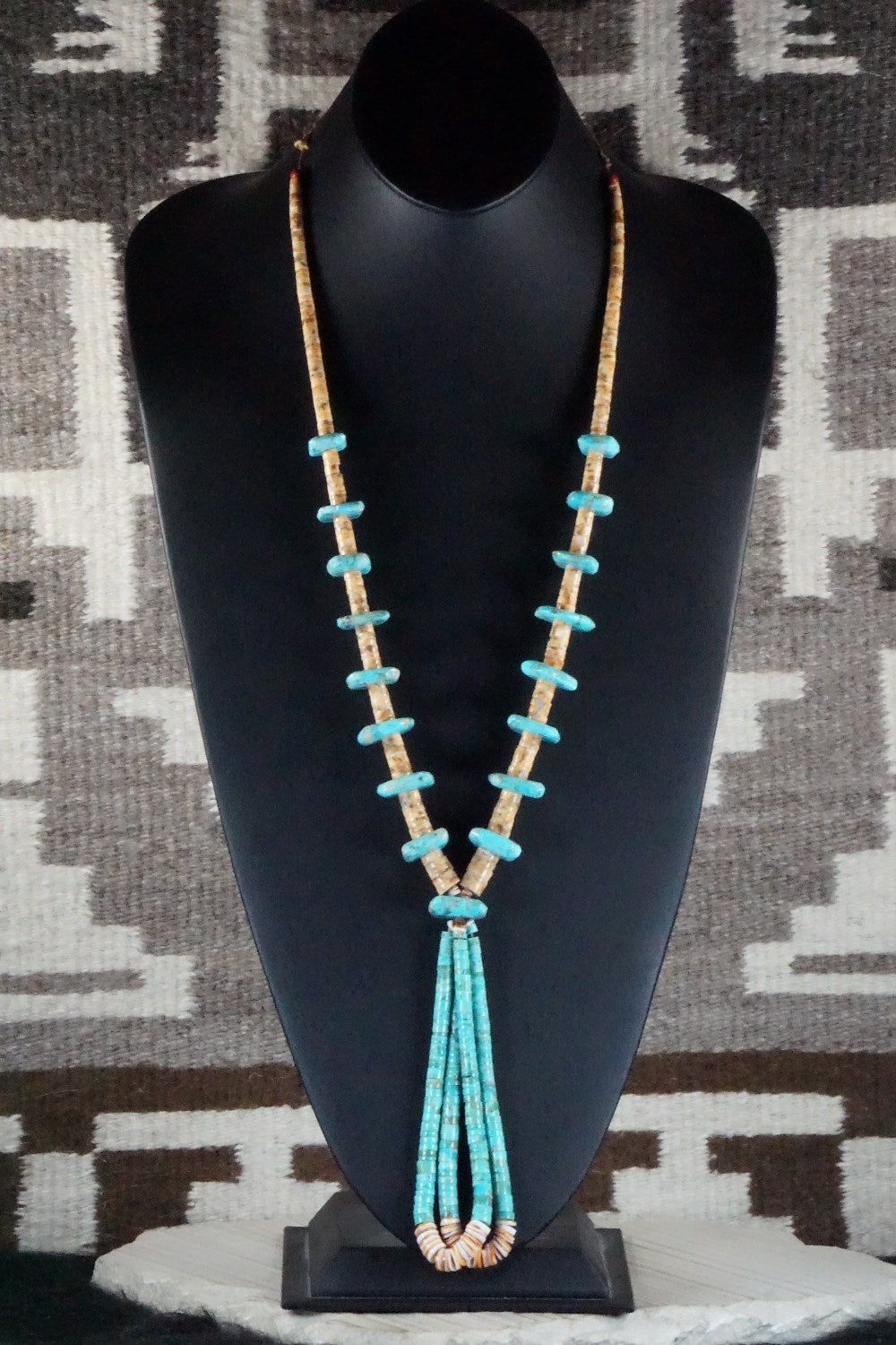 Turquoise & Spiny Oyster Necklace - Joann Garcia