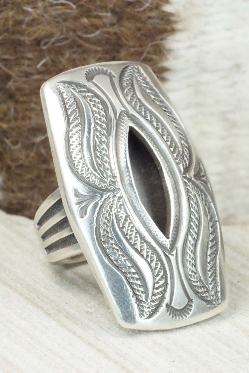 Sterling Silver Ring - Calvin Martinez - Size 8.5