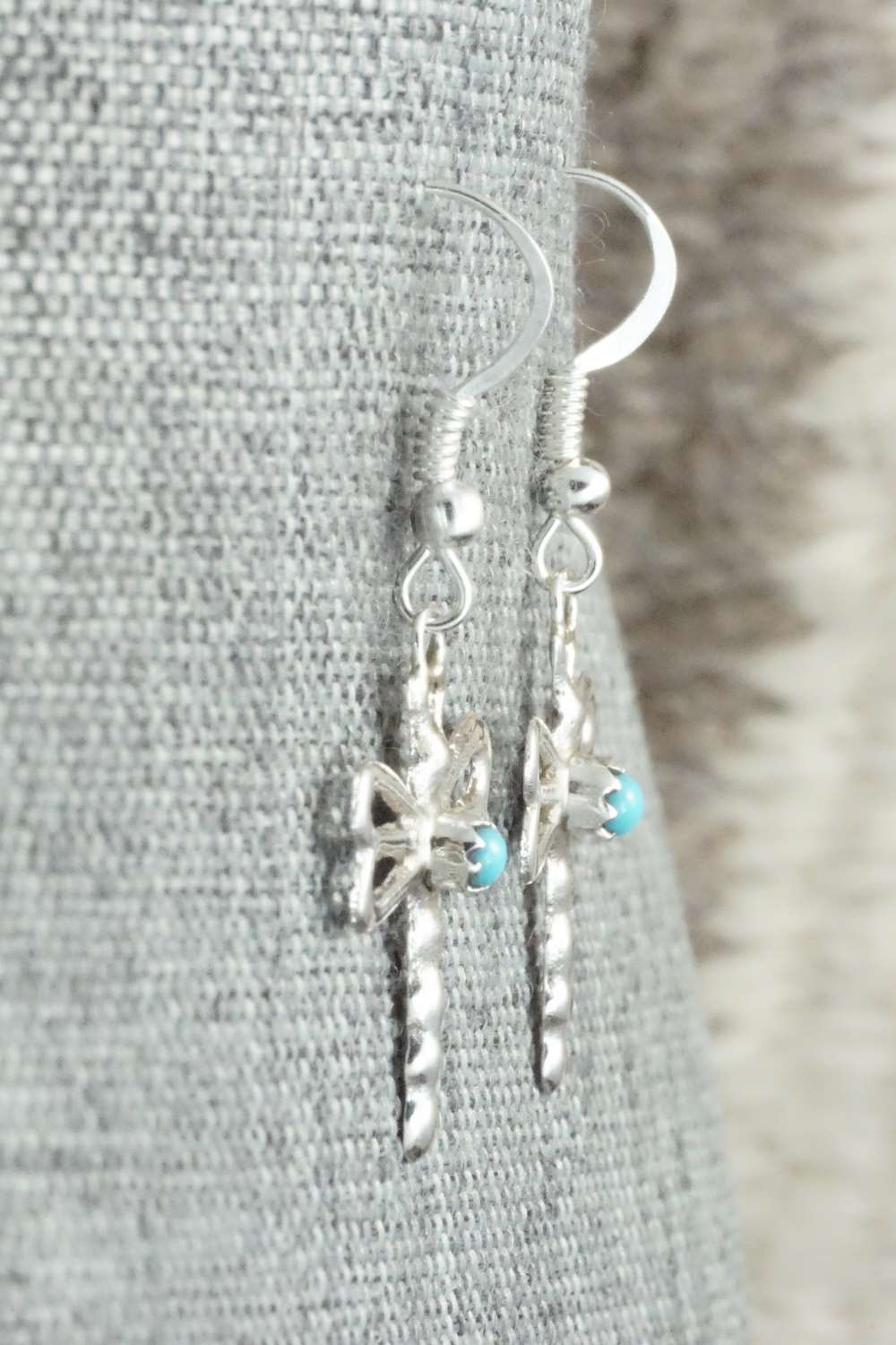 Turquoise & Sterling Silver Earrings - Bruce Chee